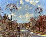 Camille Pissarro Famous Paintings - Rue de Louveciennes 1872